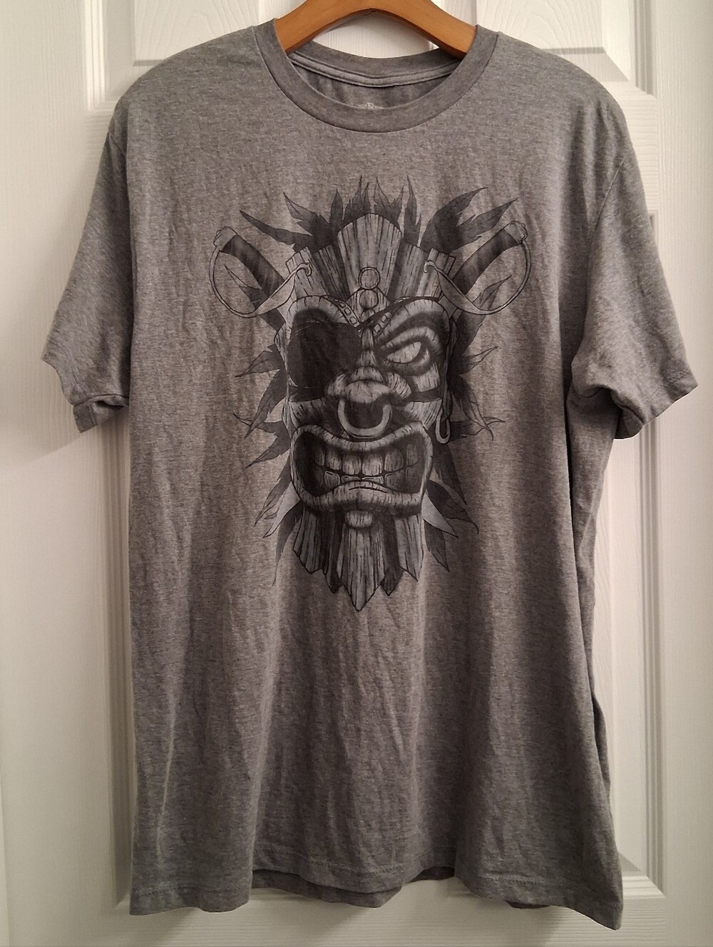 Eight Bells Tiki Pirate T Shirt Gray Large